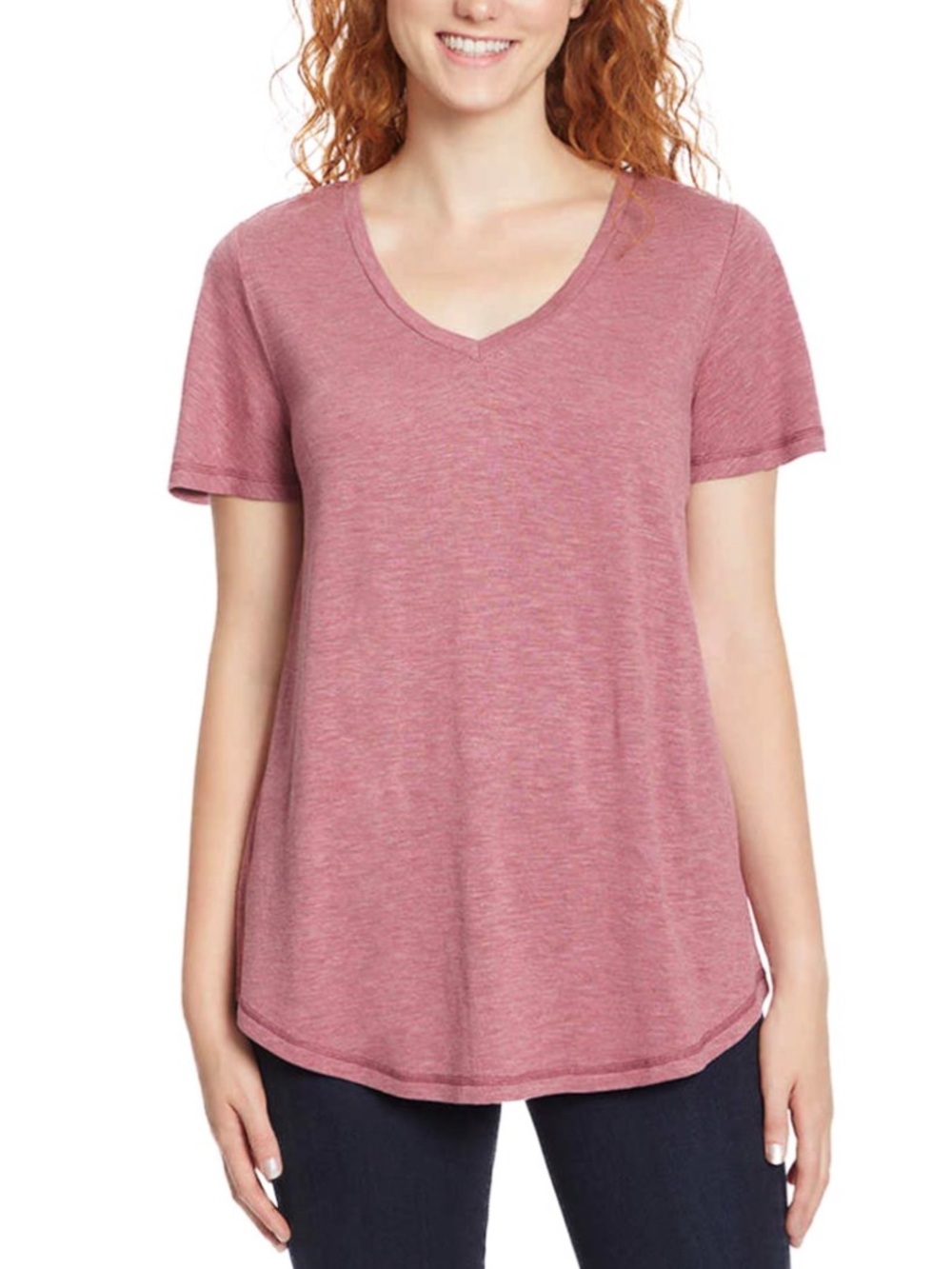 Jessica Simpson Short Sleeve V Neck Top